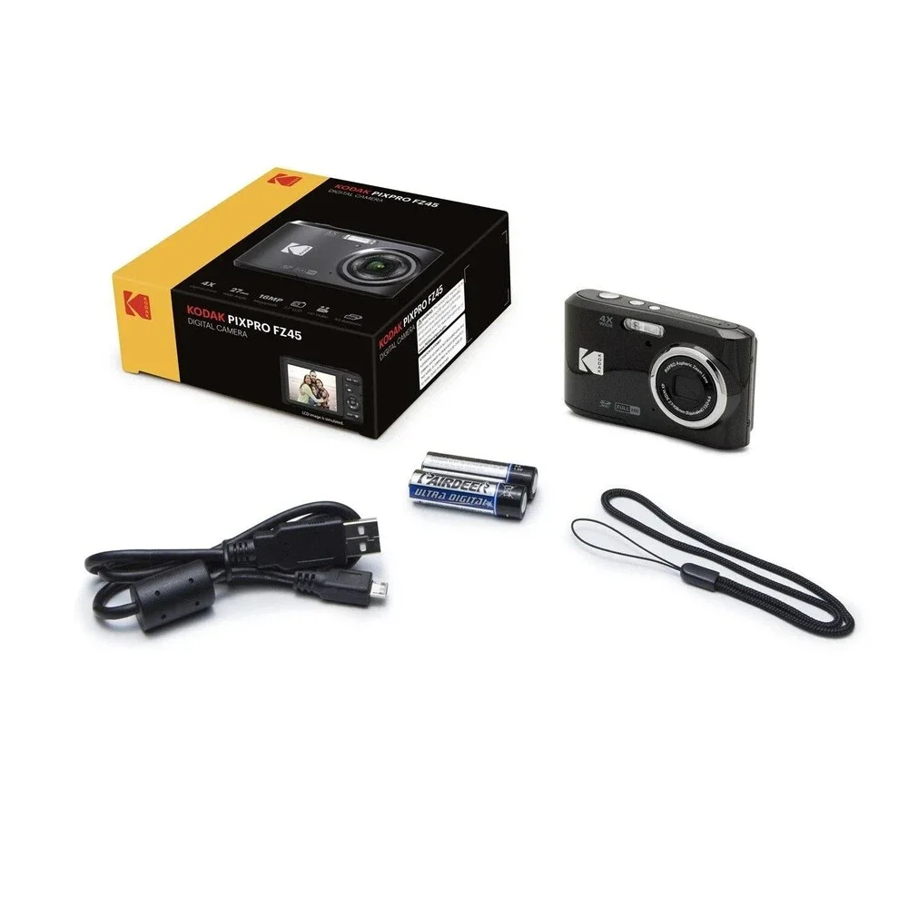 Kodak PIXPRO FZ45 Digital Camera (Black) 32GB Case Bundle - BRAND NEW IN BOX